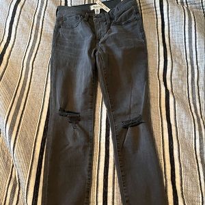 Madewell distressed black denim- tags on!